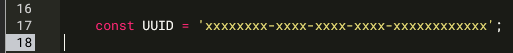 修改腳本 UUID